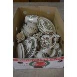 Various Johnsons Indian Tree china and a boxed dolls tea set