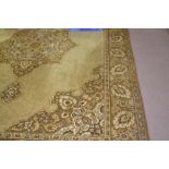 A brown and floral pattern carpet