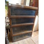 An oak Globe Wernicke four section bookcase