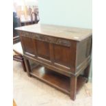 An 19th Century oak blanket box on stand