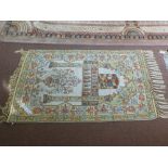 An Indian floral rug,