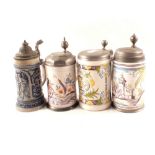 Three Holsten limited edition steins plus one other