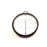 A circular black japanned case Negretti & Zambra relative percentage humidity gauge