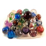 Glass paperweights including Caithness,