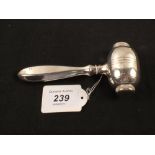 A silver plated salt and pepper gavel