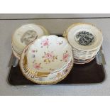 19th Century wall plates including Davenport,