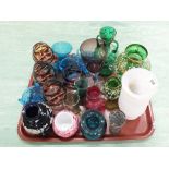 Various Victorian and other coloured glass