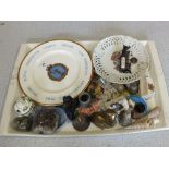 A Royal Observers Corps 50th Anniversary plate plus other items