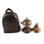 A large (possibly African) bronze bell,