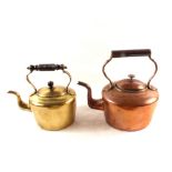 Victorian copper and brass kettles