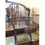 A 19th Century stick back Windsor armchair