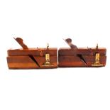 Two brass mounted moulding planes,