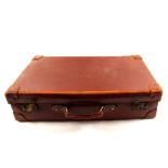 A vintage leather suitcase