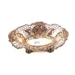 A pierced silver bon bon dish,