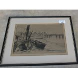 Charles Watson, 1879 etching of Chelsea Embankment,