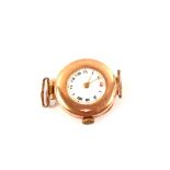 A ladys 9ct gold wristwatch (no strap)