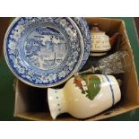 Various china and glass including Devon motto ware