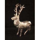 A silver model of a stag by C.J.