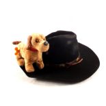 A Canadian tombstone Bailey hat plus a clockwork dog