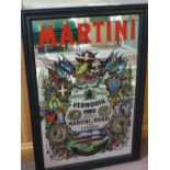 A Martini advertising mirror,