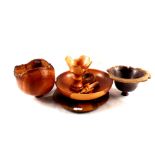 Various modern turned treen items,