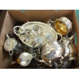 A Piquot tea set plus items of silver plate