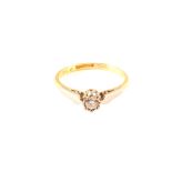 An 18ct gold diamond solitaire ring,