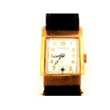A gents 9ct gold Benson wristwatch