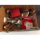 Various items of silver cutlery etc