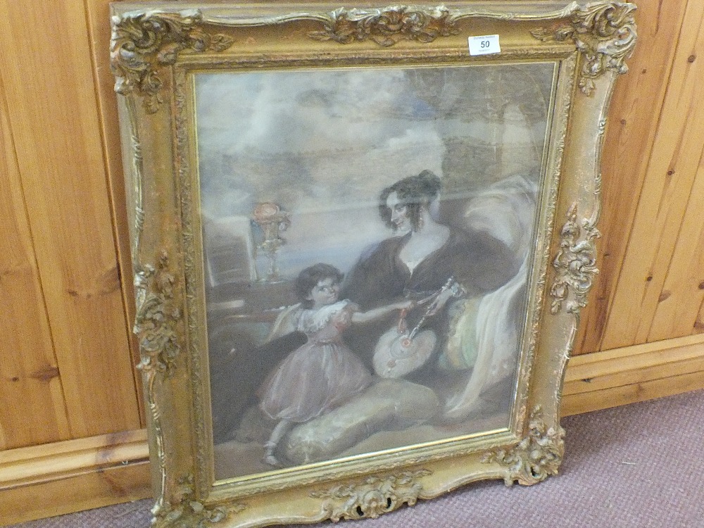 John Hunter, watercolour of Mrs Nicholas Fitzgerald with her child, 1834,