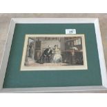 Five 19th Century Rowlandson coloured Dr Syntax engravings,