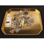 Various items of silver jewellery including rings,