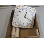 A Delft style pottery wall clock