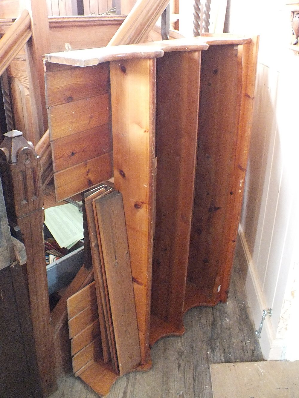 A pine dresser back