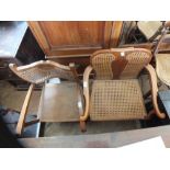 Eight various chairs including Bergere chairs