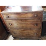 A 19th Century mahogany chest of three graduated drawers