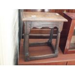 A 19th Century oak joint stool