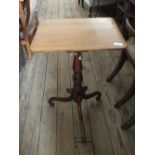 A Victorian rectangular mahogany tripod table