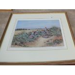 A signed Richard Robjent print 'English Partridges',