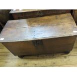 An 18th Century oak plank chest (split top)