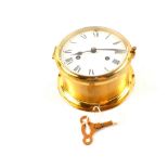 A brass Schatz ships clock