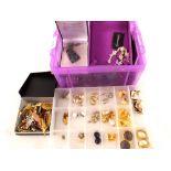 Various costume jewellery etc (two boxes)