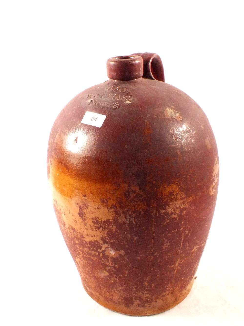 A 19th Century stoneware flagon marked W.M.