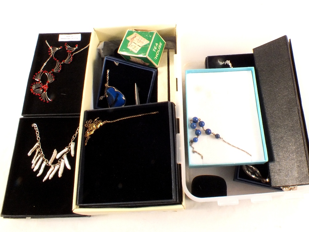 Various boxed costume jewellery (two boxes)