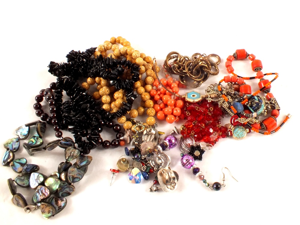 Various beads and costume jewellery