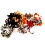 Various beads and costume jewellery
