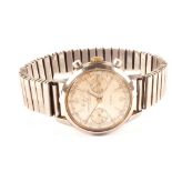 A gents Temposlux stainless chronograph wristwatch