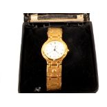An 18ct gold electroplated Krug-Baumen Charleston gents wristwatch, Model No.5116KM, S/No.