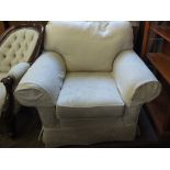 A modern Multiyork cream upholstered armchair