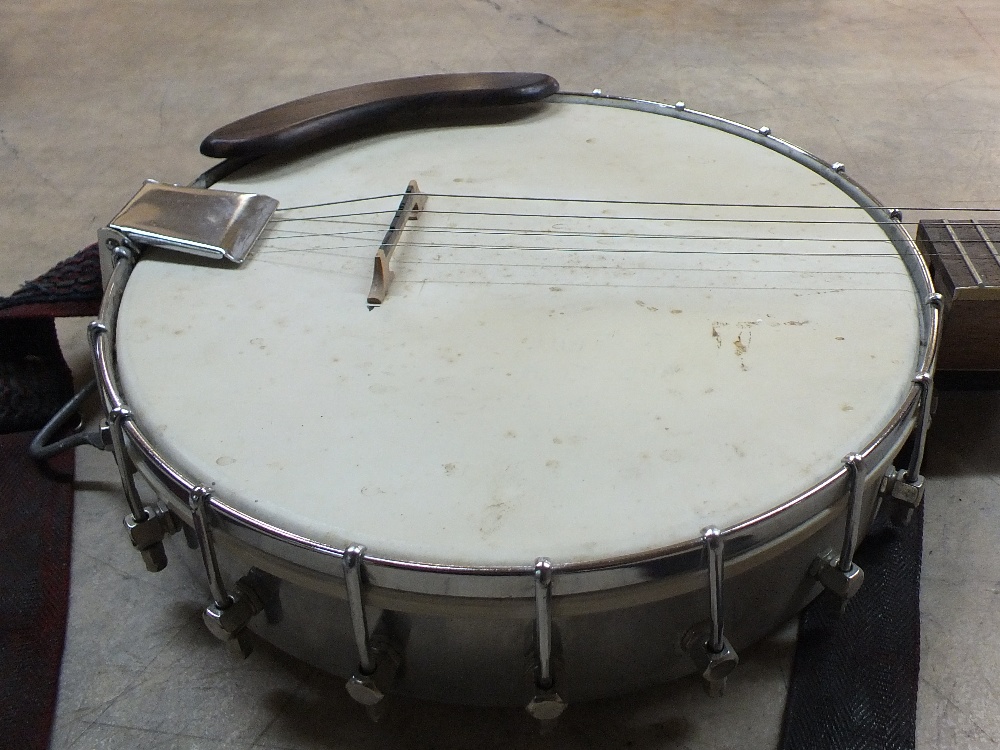 A cased Woodring four string banjo, - Image 2 of 4